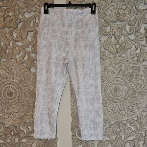 RBX Snake Gray/ White Patterned Leggings NWOT